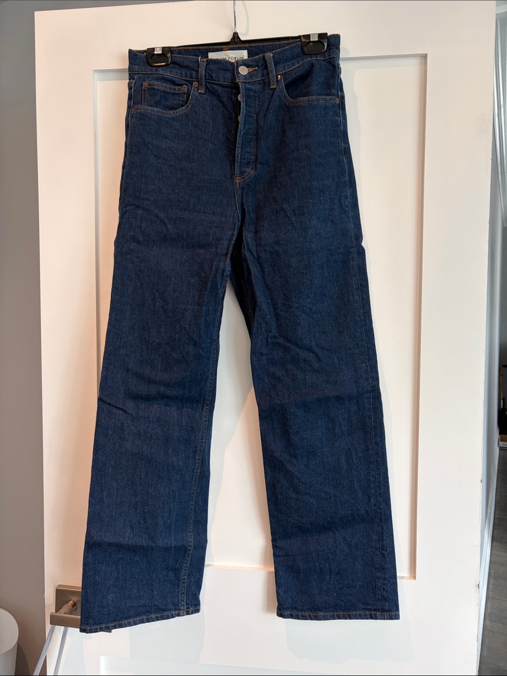 Denim Forum Dark Indigo Straight-Leg Jeans